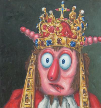 B. B. král český, olej na plátně, 150 x 140 cm